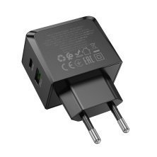 Мережевий зарядний пристрій BOROFONE BAS61A TYPE-C PD 30W + USB QC3.0, чорний