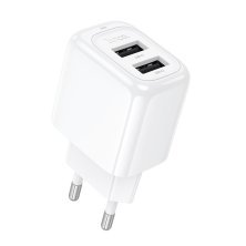 Мережевий зарядний пристрій HOCO CS51A 2USB 2.4A, білий