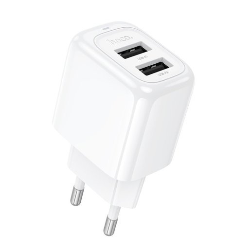 Мережевий зарядний пристрій HOCO CS51A 2USB 2.4A, білий