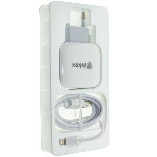 Мережевий зарядний пристрій INKAX CD-28 2.1A + USB кабель LIGHTNING