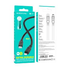 USB-C кабель BOROFONE BX81 Goodway PD charging data Type-C - Lightning 6ММ, чорний