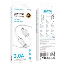 USB кабель BOROFONE BX112 USB - Type-C, 3A, 1 метр, білий