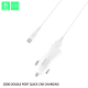Автомобільний зарядний пристрій DENMEN DZ06T 3.1A 2USB PORT + CABLE USB Type-C
