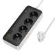 Мережевий подовжувач HOCO AC22 PD 20W (3×USB / 1×Type-C / 4×Socket), 3 м, чорний