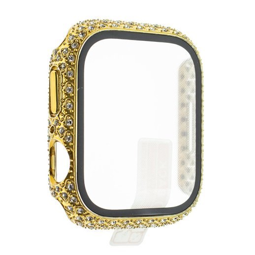 Накладка із захисним склом та стразами APPLE WATCH ЗОЛОТО