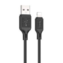 USB кабель HOCO X90 silicone USB - Lightning 1 MЕТР, ЧОРНИЙ