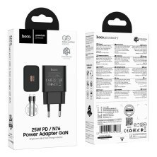 Зарядное устройство HOCO N76 PD Type-C 25W + кабель TYPE-C - TYPE-C, чёрный