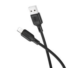 USB кабель BOROFONE BX113 USB - Lightning SILICONE 2,4A 1 метр, чорний