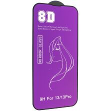 Защитное стекло для телефона 8D MIRROR APPLE IPHONE 13 6,1" BLACK-PURPLE