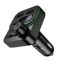 Автомобільний Bluetooth FM-трансмітер BOROFONE BC61 Ocean 45W (1×USB-A + 1×USB-C)