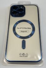 Case Magsafe With Frame for Apple Iphone 13 ProMax Blue