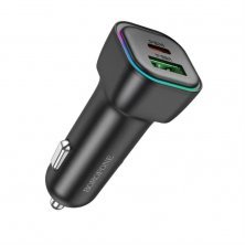 Автомобільний зарядний пристрій BOROFONE BZ28A PD 30W TYPE-C + USB QC3.0, чорний