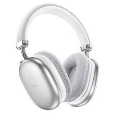 Бездротові повнорозмірні навушники HOCO W35 Max Auspicious Bluetooth 5.3 / AUX / TF / 90 годин, сріблястий