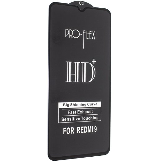 Захисне скло PRO-FLEXI HD+ XIAOMI Redmi 9 (2020) ЧОРНИЙ