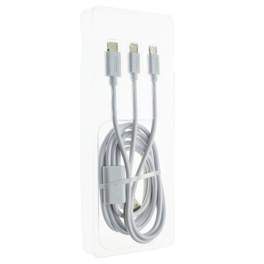 Кабель USB INKAX CK-38 3В1 MIC-IP-TYPE 1.20 метр