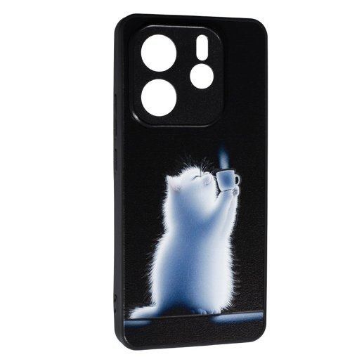 Накладка Fashion Mix для Xiaomi Redmi Note 14 (5G) White Cat