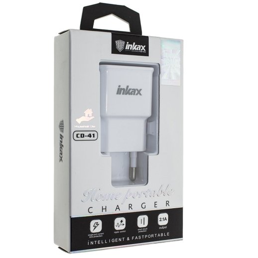 Мережевий зарядний пристрій INKAX CD-41 2.1A | 1 USB