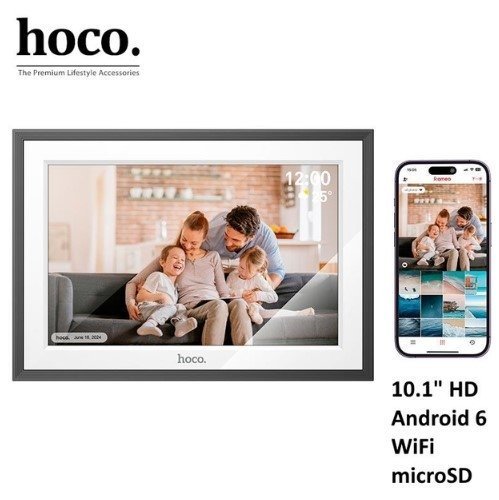 Цифрова фоторамка HOCO HI13 10,1 HD LCD, ЧОРНИЙ