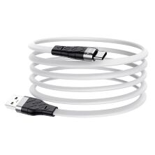 USB кабель HOCO X53 Angel Silicone USB - Type-C 1м, БІЛИЙ