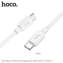 USB-C кабель HOCO X96 60W Type-C - Type-C 0,25 MЕТРИ, білий