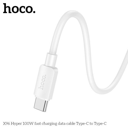 USB-C кабель HOCO X96 60W Type-C - Type-C 0,25 MЕТРИ, білий