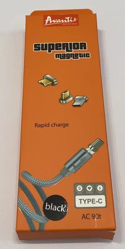 USB Cable Avantis AC-90t Magnetic Type-C Black