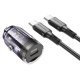 Автомобільний зарядний пристрій BOROFONE BZ29 PD 30W TYPE-C + кабель TYPE-C - TYPE-C, фіолетовий