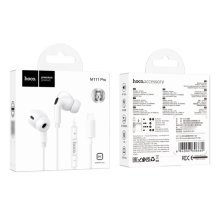 Дротові навушники HOCO M111 PRO Primero Lightning, білий