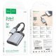 OTG Card Reader HOCO UA25 2в1 Lightning (папа) - картрідер SD/TF card (мама) 19см, сірий