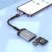 OTG Card Reader HOCO UA25 2в1 Lightning (папа) - картрідер SD/TF card (мама) 19см, сірий
