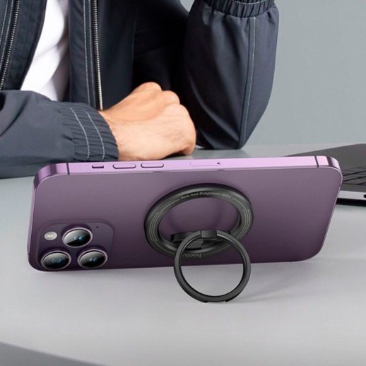 Кільце-тримач HOCO GH2 Clever Magnetic, чорний