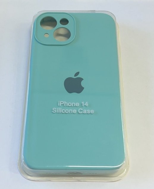 Чохол Silicone Case Copy Apple iPhone 14 Square Mist Blue, 03