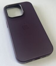 Чохол Leather Case Apple Iphone 14 Pro  MagSafe Dark Cherry