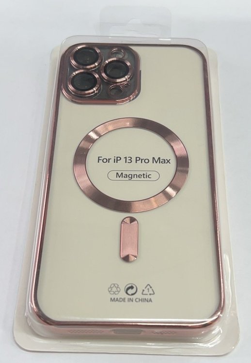 Case Magsafe With Frame for Apple Iphone 13 ProMax Gold