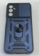 Armor Case With Curtain for Samsung A24 Dark Blue