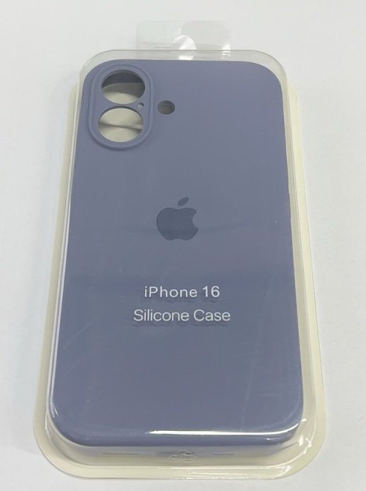 Чехол Silicone Case Copy Apple iPhone 16 Square Lavender Grey 28