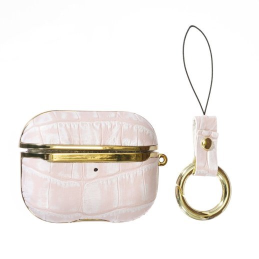 Чехол Onegif Leather Croco для AirPods Pro Pink