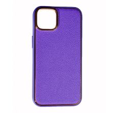Накладка Leather New для Apple iPhone 13/14 Violet