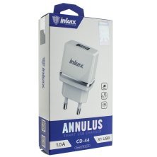 Мережевий зарядний пристрій INKAX CD-44 1.0A | 1 USB
