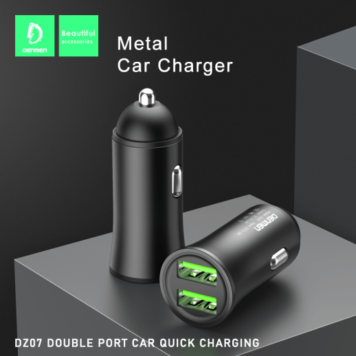 Автомобільний зарядний пристрій DENMEN DZ07 2.4A 2USB PORT