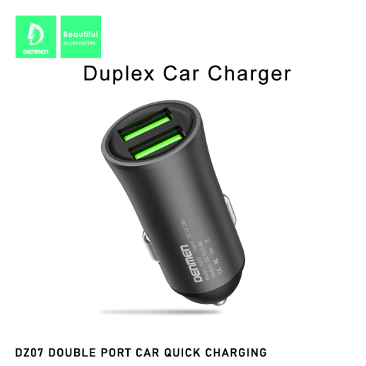 Автомобільний зарядний пристрій DENMEN DZ07 2.4A 2USB PORT