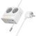 Мережевий подовжувач Hoco AC28 PD 45W USB QC3.0 + 3*Type-C + 2*Розетки 2.00 метра, білий