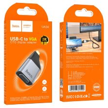 Перехідник HOCO UA34 Type-C - VGA, сірий