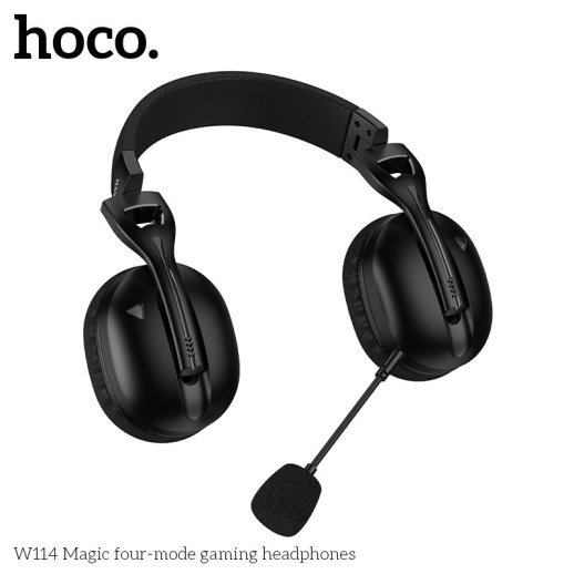 Бездротові навушники ігрові HOCO W114 Magic four-mode, чорний