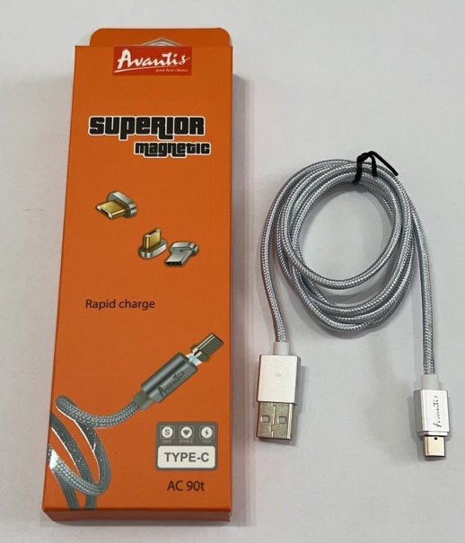 USB Cable Avantis AC-90t Magnetic Type-C Silver