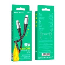 USB-C кабель BOROFONE BX88 Solid 60W silicone charging data Type-C to Type-C 5,8ММ