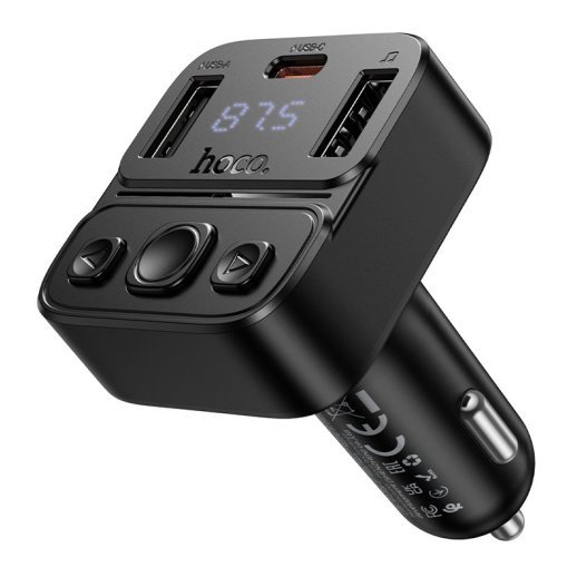 Автомобільний Bluetooth FM-трансмітер HOCO E87 Delta 35W (1A1C)