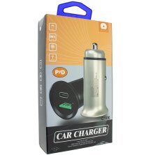Автомобільний зарядний пристрій WUW C106 USB TYPE-C PD чорний