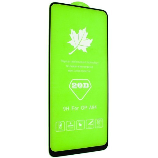 Захисне скло 20D OPPO A94 5G ЧОРНИЙ