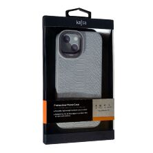 Накладка Kajsa Leather Case Snake для Apple iPhone 14 Grey